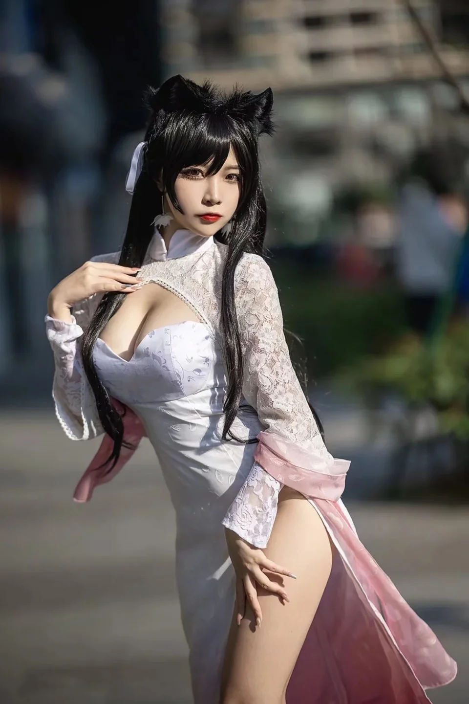 二佐Nisa - No.198 碧蓝航线·爱宕旗袍 [18P-80MB] tg@simisebaisi 【丝足阁】008.webp